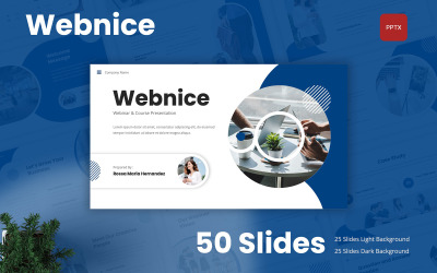 Webnice-网络研讨会和课程 PowerPoint 模板