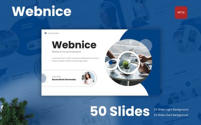 Webnice – Webinárium és tanfolyam PowerPoint sablon
