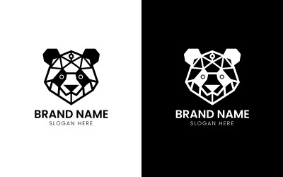 Geometrisches Panda-Maskottchen-Logo-794