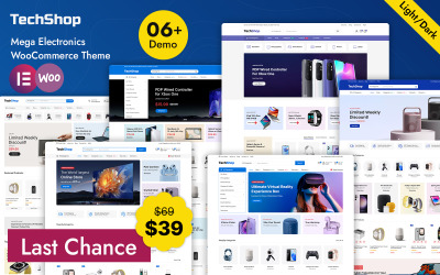 TechShop - Электроника TechStore WooCommerce WordPress тема