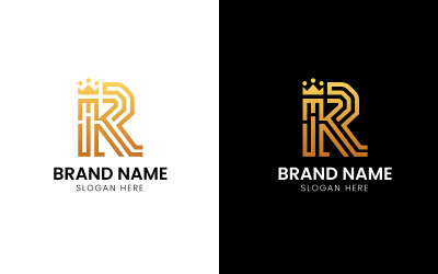 Letter R crown company logo-802