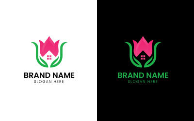 Tulip home vector logo-801