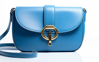 Crossbody handväska i blått läder