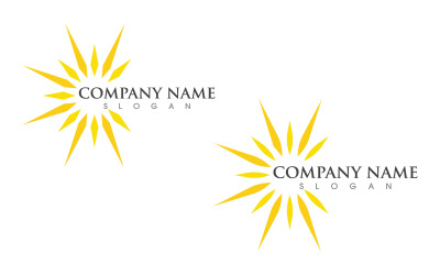 Koncepcja słońca Ilustracja wektorowa Ikona Logo Szablon projektu v.10