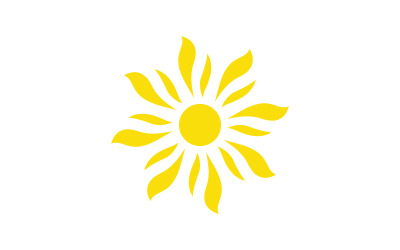 Koncepcja słońca Ilustracja wektorowa Ikona Logo Szablon projektu v.2