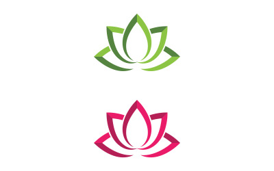 Lotus Flower vector icon design template illustration v.2