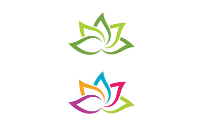 Lotus Flower vector icon design template illustration v.8