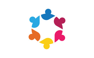 People care community network and social logo design v.1