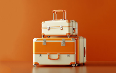 Retro Suitcases Stack design
