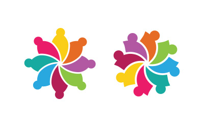 Sieć społecznościowa People Care i projekt logo społecznościowego v.2