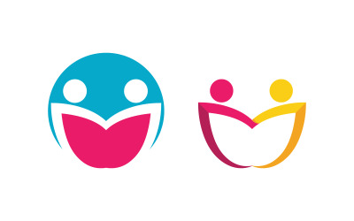Sieć społecznościowa People Care i projekt logo społecznościowego v.3
