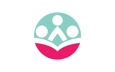 Sieć społecznościowa People Care i projekt logo społecznościowego v.4