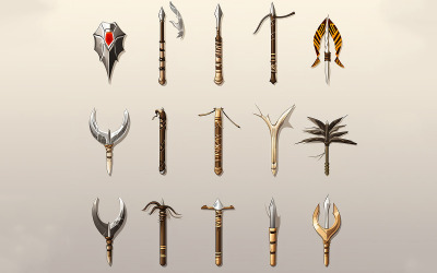 Tribal Weapon Set designbilder