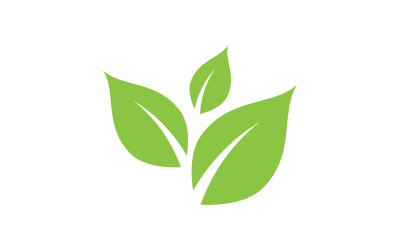 Healthy life leaf concept logo design template v.10