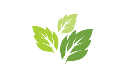 Healthy life leaf concept logo design template v.12