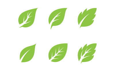 Healthy life leaf concept logo design template v.14