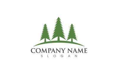 Ikona Cedar Tree Logo vektorové ilustrace design v.5