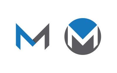 M Letter Logo business icon vector design illustration template v.12