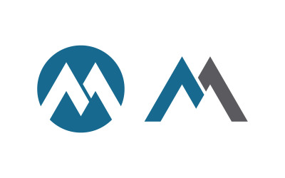 M Letter Logo business icon vector design illustration template v.9