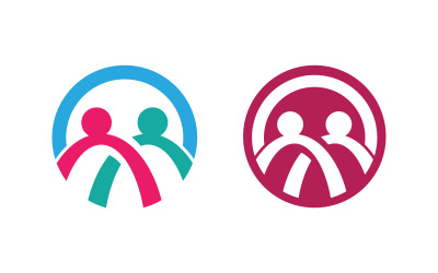 People care community network and social logo design v.10