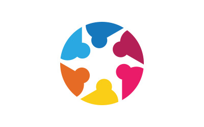 People care community network and social logo design v.14