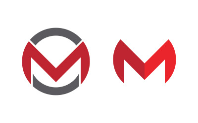 Шаблон векторного дизайна логотипа M Letter v.19