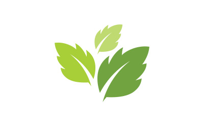 Szablon projektu logo koncepcji zdrowego życia z liściem v.8