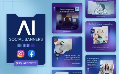 AI Social Media Bannermallar