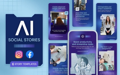 AI Social Media Stories för tekniska företag