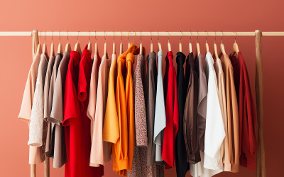 Autumn Clothing Collection Hanger Rack Closet