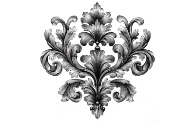 Baroque Floral Ornament Design Transparent Png