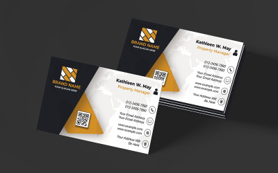 Clean Corporate Business Card Template PSD with Front and Back Design for Professional Branding