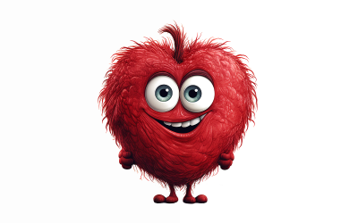 Fluffy Heart Transparent Background