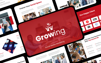 Grow – PowerPoint-Präsentation für digitales Marketing