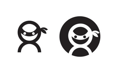 Icône de personnage de Ninja Head vector illustration design v.1