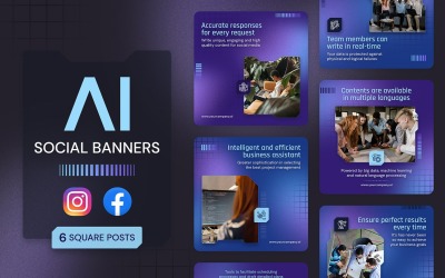 Modèles de publication sur les réseaux sociaux IA