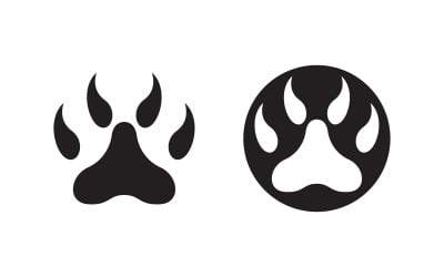 Paw Logo design vector illustration design template