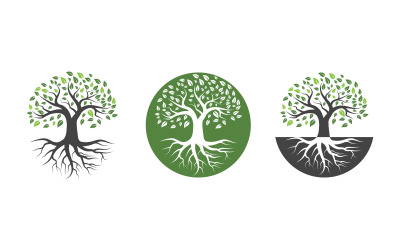 Tree icon illustration design template v.2