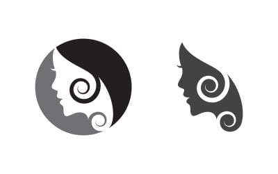 Woman face skin care silhouette character illustration v.1