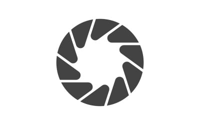 Camera Lens focus icon vector illustration design template v.6