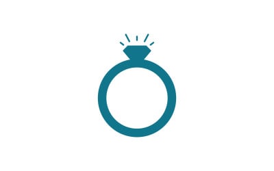 Diamond ring icon design illustration template v.1