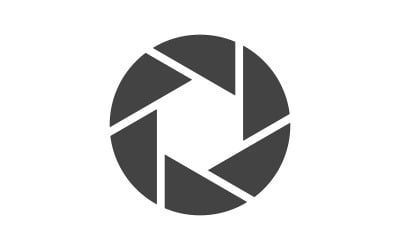 Kameraobjektiv-Fokus-Symbol, Vektorgrafik-Design-Vorlage v.9