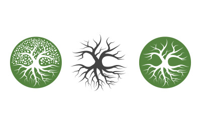 Modèle de conception d&amp;#39;illustration d&amp;#39;icône d&amp;#39;arbre v.1