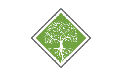 Modello di progettazione dell&amp;#39;illustrazione dell&amp;#39;icona dell&amp;#39;albero v.19