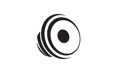 Speaker Sound waves vector logo illustration design v.1