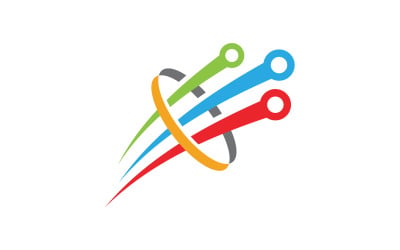 Technology Circuit Modern icon Logo Template design v.2