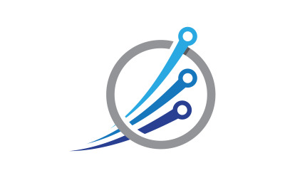 Technology Circuit Modern icon Logo Template design v.4