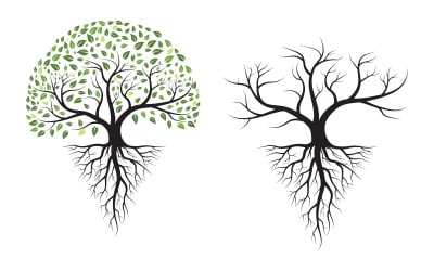 Tree icon illustration design template v.10