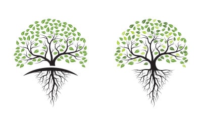 Tree icon illustration design template v.13
