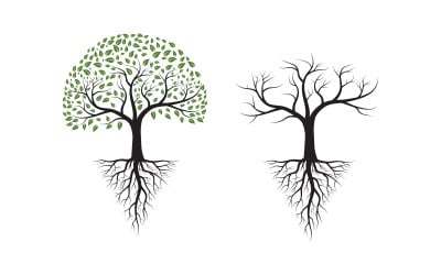 Tree icon illustration design template v.14